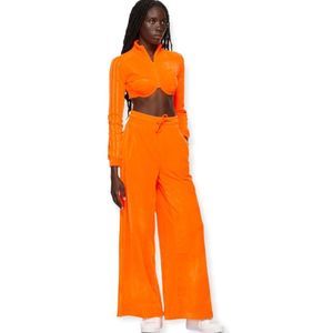 Jeremy Scott X Adidas Velour women’s track pants neon orange size L